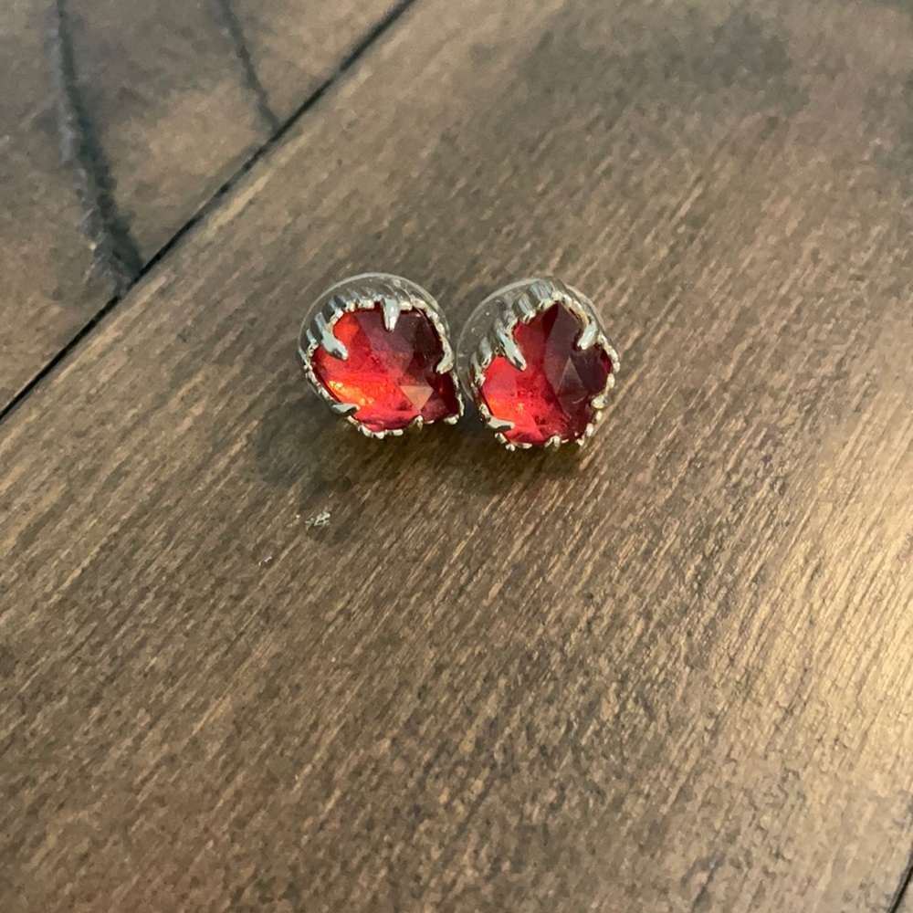 Kendra Scott Tessa gold and red earrings